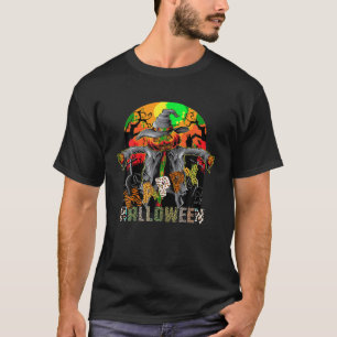 Scary spooky Halloween pumpkin scarecrow women men T-Shirt