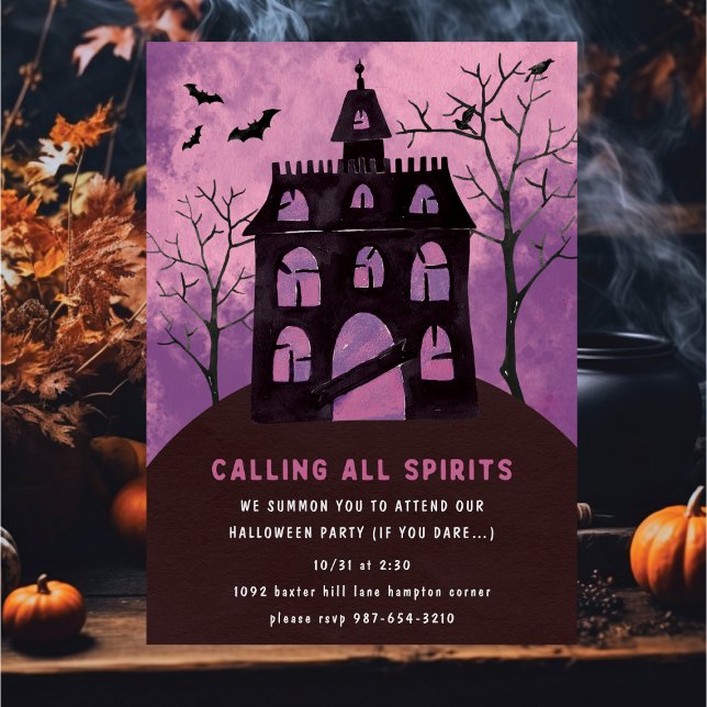 Scary Spooky Haunted House Halloween Fun Party  Invitation (Creator Uploaded)