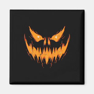 Scary Spooky Jack O Lantern Face Pumpkin Halloween Magnet