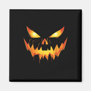 Scary Spooky Jack O Lantern Face Pumpkin Men Boys Magnet