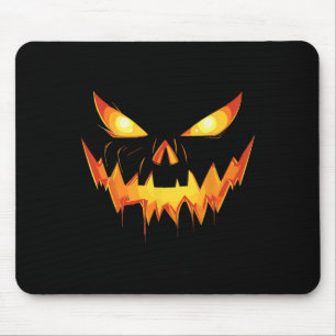 Scary Spooky Jack O Lantern Face Pumpkin Men Boys Mouse Pad