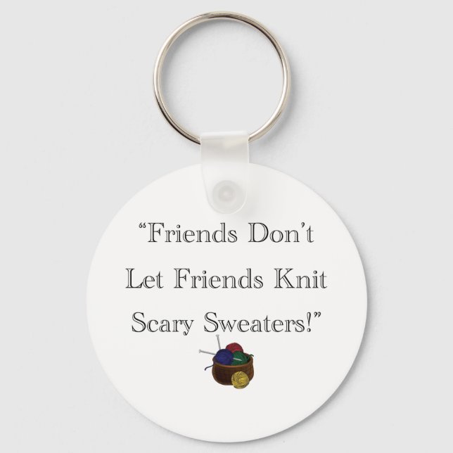Scary Sweaters! Key Ring (Front)