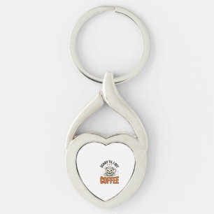 Scary Til Coffee Vintage Halloween Coffee Shirt_1 Key Ring