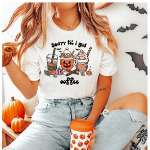 Scary Til I Get Coffee Halloween T-Shirt