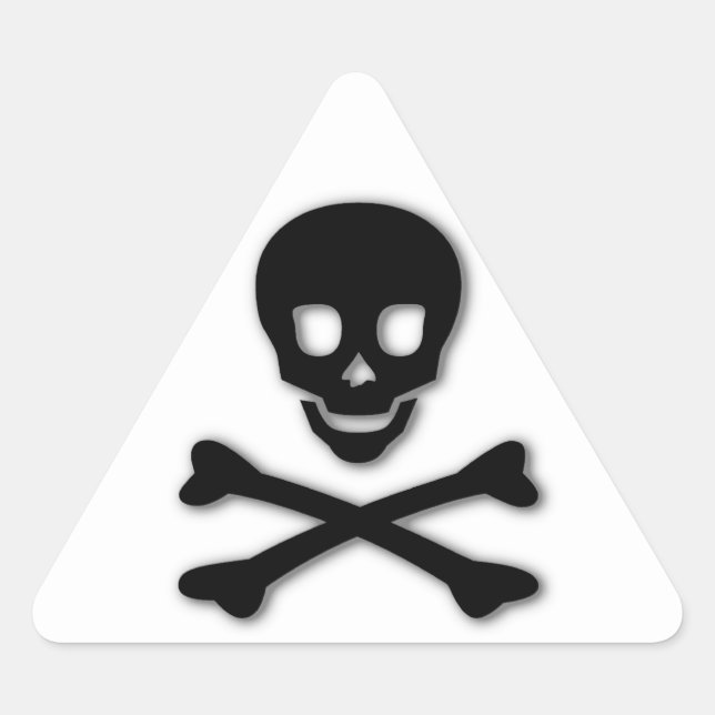 scary triangle sticker (Front)