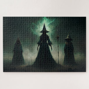Scary Trio Witches, Goya Witches Sabbath Jigsaw Puzzle