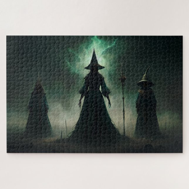 Scary Trio Witches, Goya Witches Sabbath Jigsaw Puzzle (Horizontal)