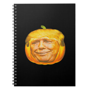 Scary Trumpkin Pumpkin Halloween Party Design Notebook