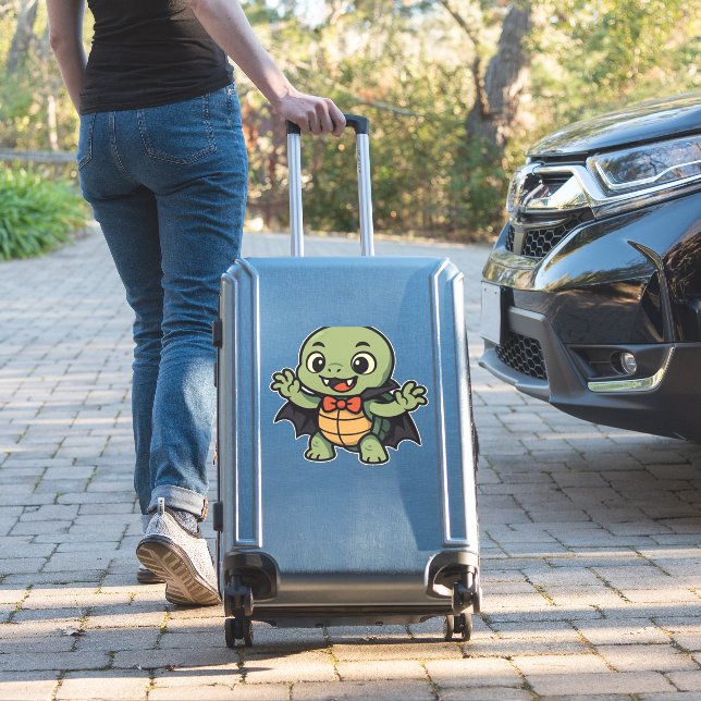 Scary turtle vampire Halloween Oversized T-Shirt (Suitcase Insitu)