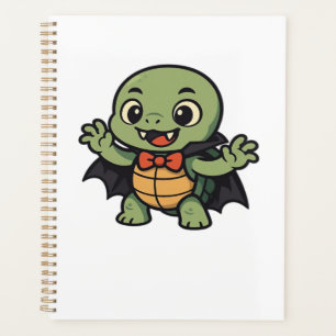 Scary turtle vampire Halloween Oversized T-Shirt Planner