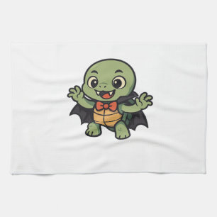 Scary turtle vampire Halloween Oversized T-Shirt Tea Towel