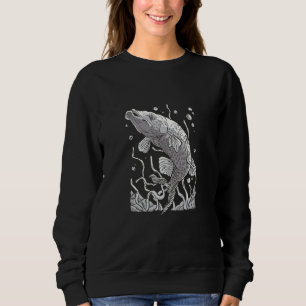 Scary underwater sea fish predator sweatshirt