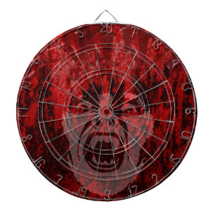 Scary Vampire Lady in Blood Dartboard