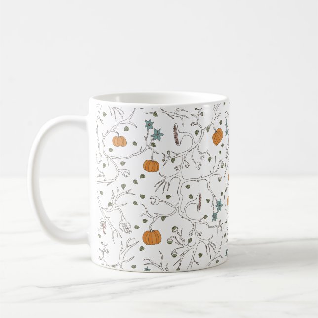 Scary vine pattern for Halloween Coffee Mug (Left)