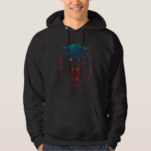 Scary Werewolf Face Halloween Costume Horror Werew Hoodie