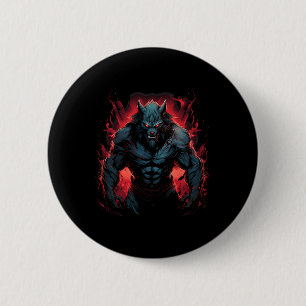 Scary Werewolf Full Moon Halloween Costume Horror 6 Cm Round Badge