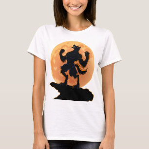 Scary Werewolf Howling Trick or Treat Halloween T-Shirt