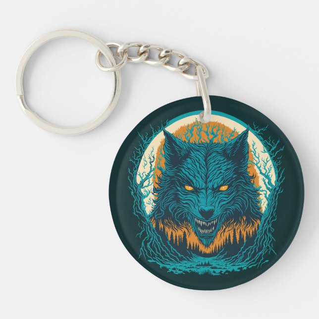 Scary Werewolf Key Ring (Front)