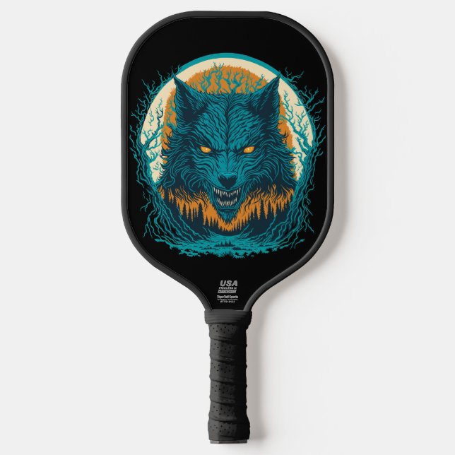 Scary Werewolf Pickleball Paddle (Front)