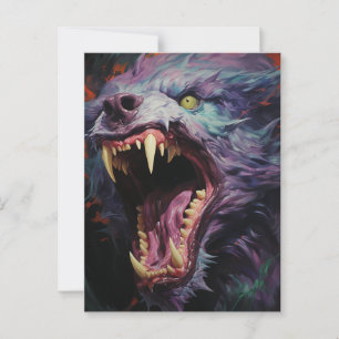 Scary Werewolf Postcard