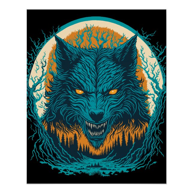 Scary Werewolf Poster (Front)