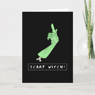 Scary Witch Funny Halloween Card