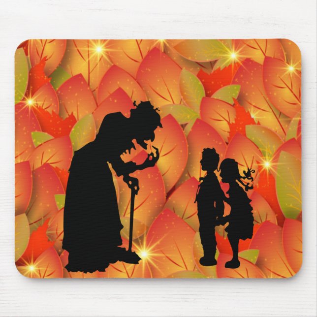 Scary Witch Halloween Mouse Pad (Front)
