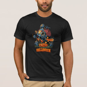 Scary Witch On a Broom T-Shirt