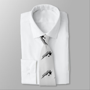 Scary Witch Riding Broom Halloween Thunder_Cove Tie