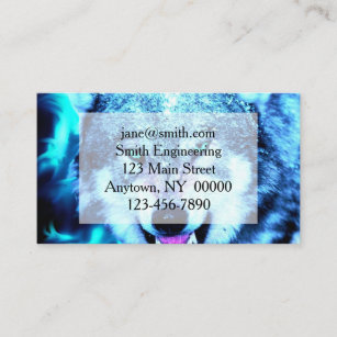 Scary wolf business card