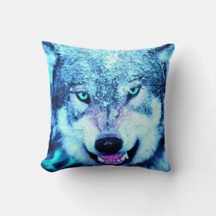 Scary wolf cushion