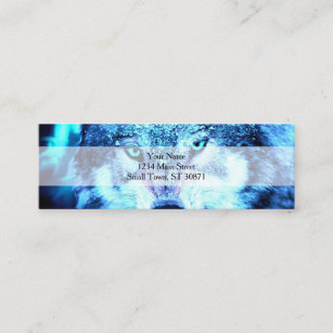 Scary wolf mini business card