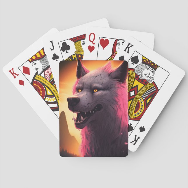 Scary Wolf Playing Cards (Back)