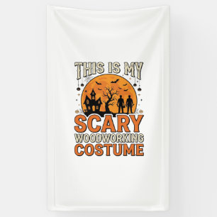 Scary Woodworking Costume Halloween Vintage Design Banner