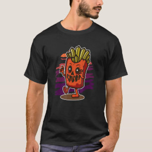 Scary Zombie French Fries for Horror Fans T-Shirt