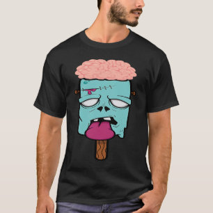Scary Zombie Halloween creepy skulls Ice cream wit T-Shirt