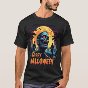Scary Zombie Halloween Moon Shirt
