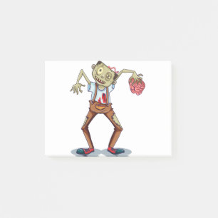 Scary zombie post-it notes