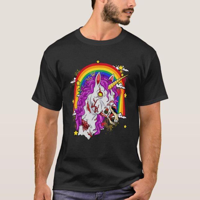 Scary Zombiecorn Zombie Unicorn Halloween Costume  T-Shirt (Front)