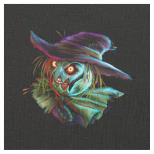 ScaryCrow Scarecrow with glowing eyes Fabric