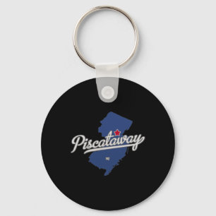 Scataway New Jersey Nj Map  Key Ring