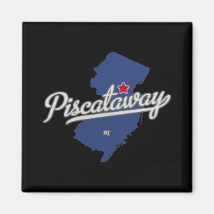 Scataway New Jersey Nj Map Magnet