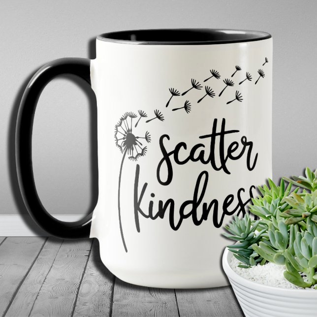 Scatter Kindness, Be Kind Dandelion Any Text Colou Mug (Creator Uploaded)