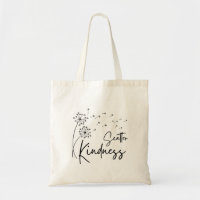 Scatter Kindness Heart Dandelion Tote Bag