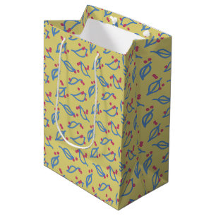 Scattered About - Mustard Yellow Medium Gift Bag