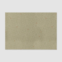 Scattered Abstract Beige Dots on Olive Green