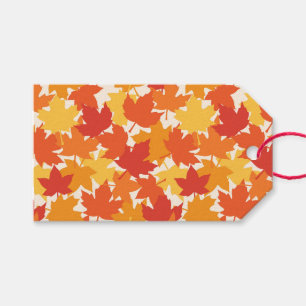 Scattered Autumn Leaves Fall Colours Gift Tags