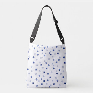 Scattered Blueberries Pattern Crossbody Bag