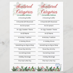 Scattered Categories - Christmas Edition