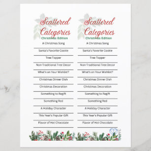 Scattered Categories - Christmas Edition II